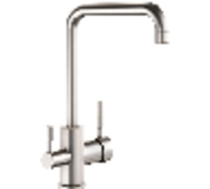 Grifo de cocina monomando 3 vías apertura en frio Acero Inoxidable Tau